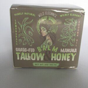 Beef Tallow and Honey Balm for Skin Grass-Fed Body Cream Moisturizer 2 oz NEW